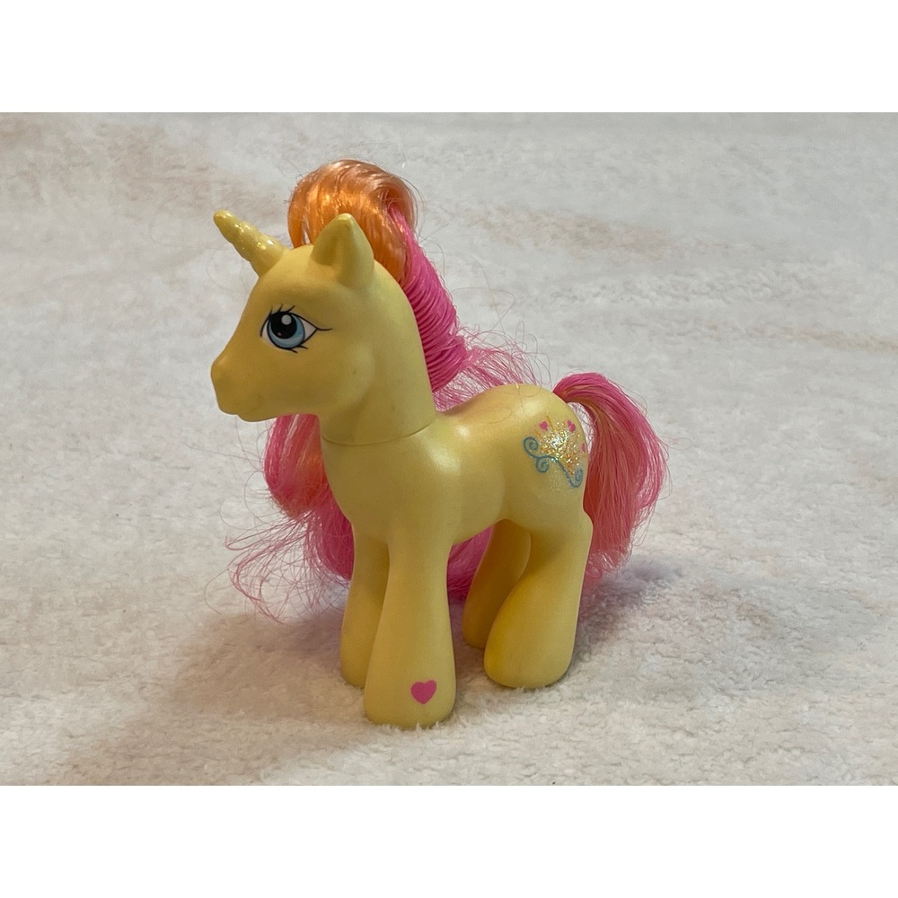 My Little Pony G3 Brights Brightly Unicorn Yellow Pink Orange Hair 2006 Hasbro